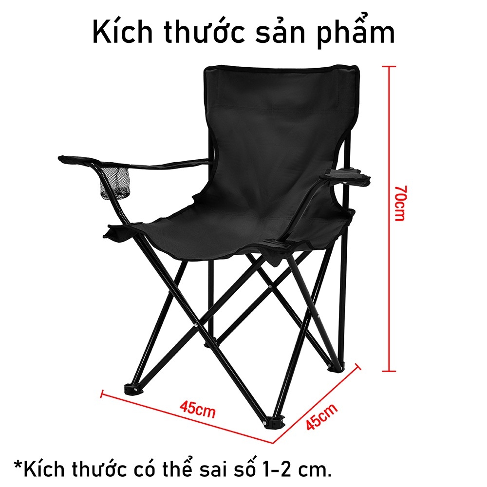 Mô tả BG - Ghế cắm trại, dã ngoại di động, câu cá, có thể gấp gọn, có túi đeo - 3