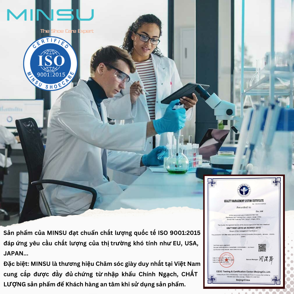 Mô tả Chai Xịt Vệ Sinh Giày MINSU LUXURY Bọt Tuyết NANO M5955 Giặt Khô Siêu Tốc Bảo Vệ Giày Khỏi Bị Ố Vàng, Phai Màu - 3
