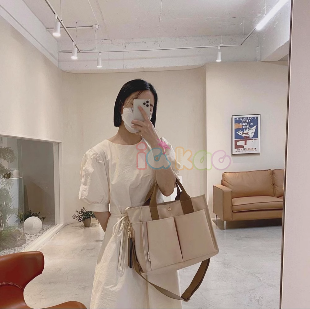 Mô tả Túi Đựng Bỉm Sữa Đa Năng Cho Mẹ Bỉm Túi Vải Kích Thước Lớn Nhiều Ngăn Đựng Đồ Đeo Chéo Công Sở Phong Cách Hàn Quốc - 8