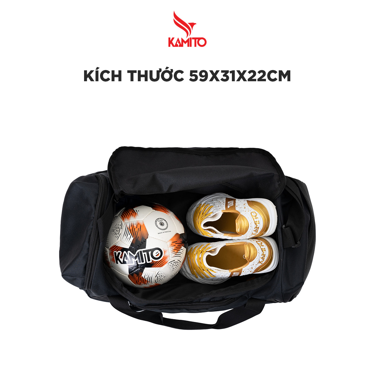 Mô tả Túi thể thao đa năng Kamito, polyester cao cấp, sức chứa lớn, dày dặn, bền bỉ - 2
