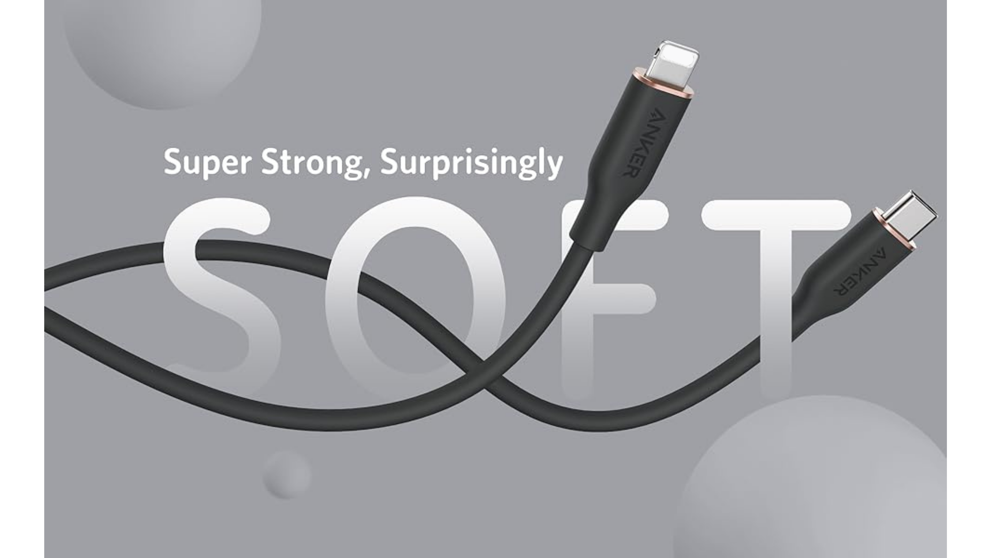 Cáp sạc ANKER USB Type-C to L PowerLine III Flow chống bám bẩn, chống ...