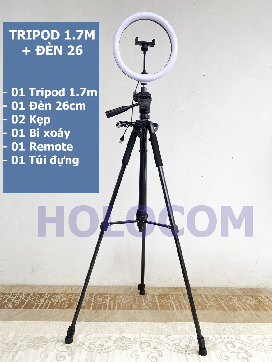 Đầu Tripod HOLOCOM xoay linh hoạt