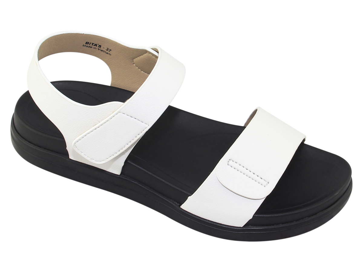 Mô tả Sandal đế bằng nữ Bita's SHANA.01 (Đen + Trắng + Vàng bò + Vàng) - 2