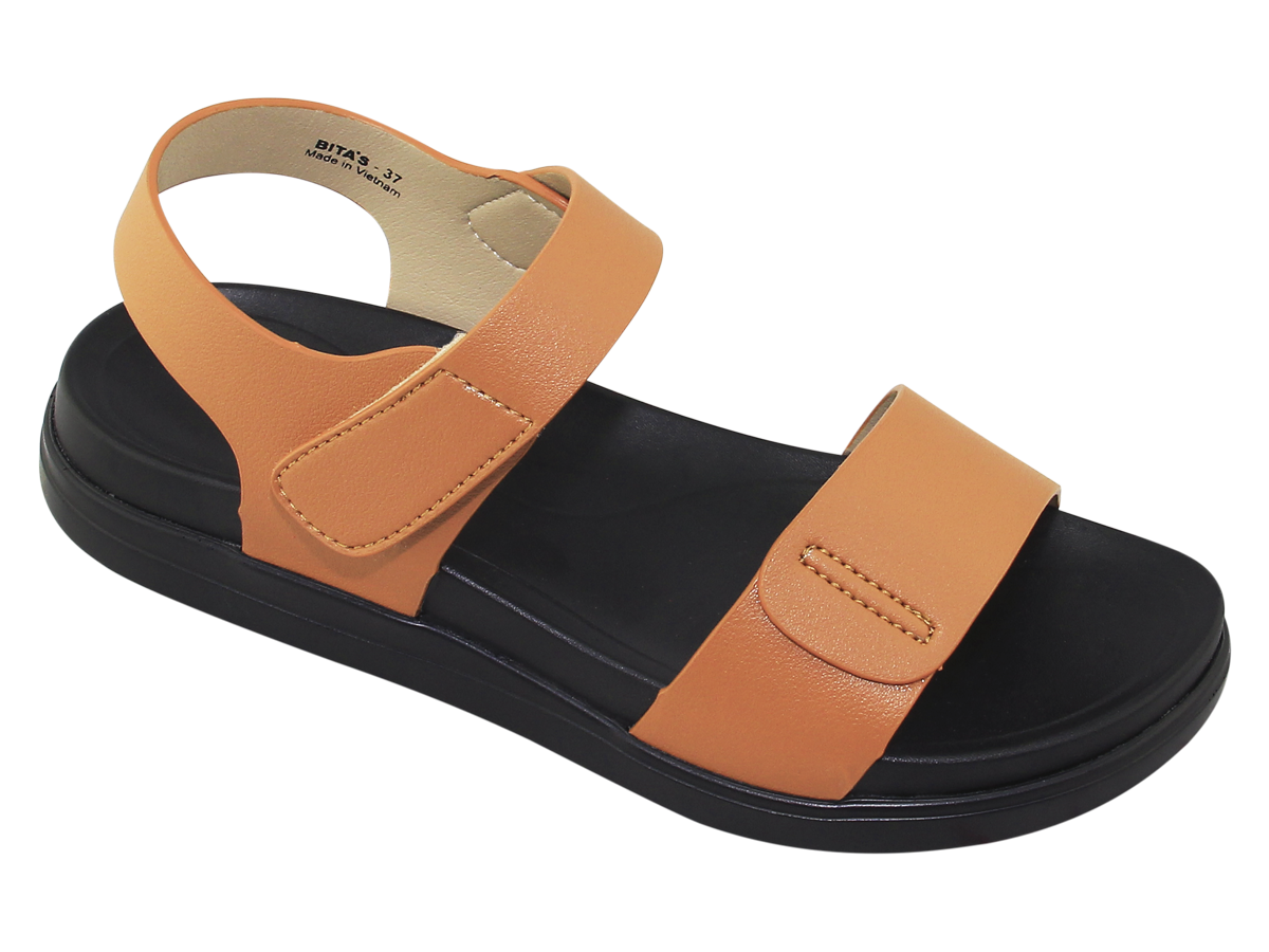 Mô tả Sandal đế bằng nữ Bita's SHANA.01 (Đen + Trắng + Vàng bò + Vàng) - 3