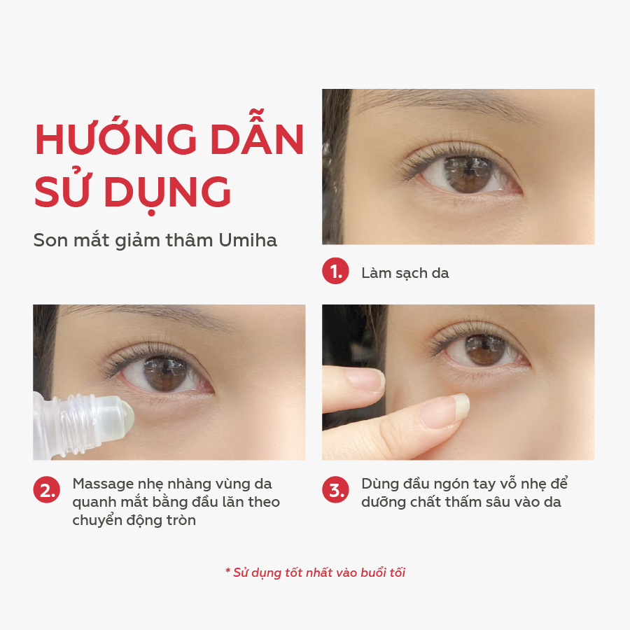 Mô tả Tinh chất serum mắt chống lão hóa giảm thâm bọng mắt, giảm nếp nhăn chiết xuất rễ sâm UMIHA 10ml - 4