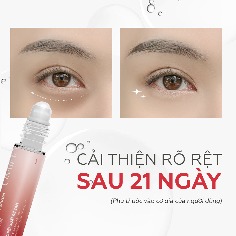 Mô tả Tinh chất serum mắt chống lão hóa giảm thâm bọng mắt, giảm nếp nhăn chiết xuất rễ sâm UMIHA 10ml - 5