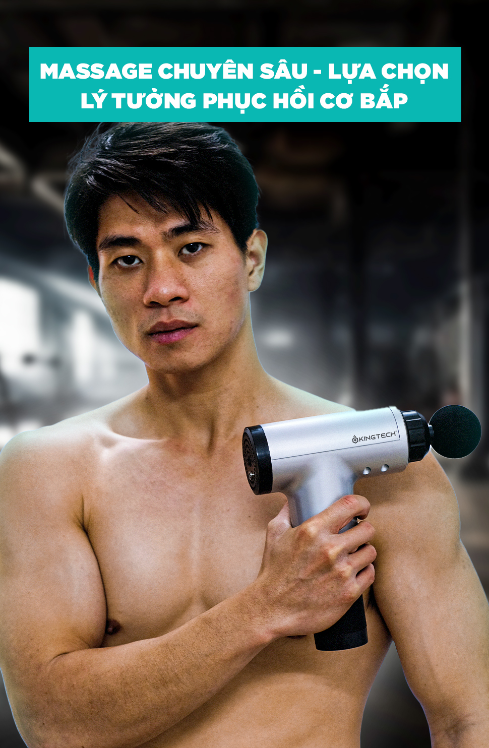 Mô tả Máy Massage Cầm Tay 6 Cấp Độ KINGTECH KH-320 - Mát Xa Toàn Thân Giúp Thư Giãn, Giảm Đau Cổ Vai Lưng  - Quà Tặng Nam Nữ - 2