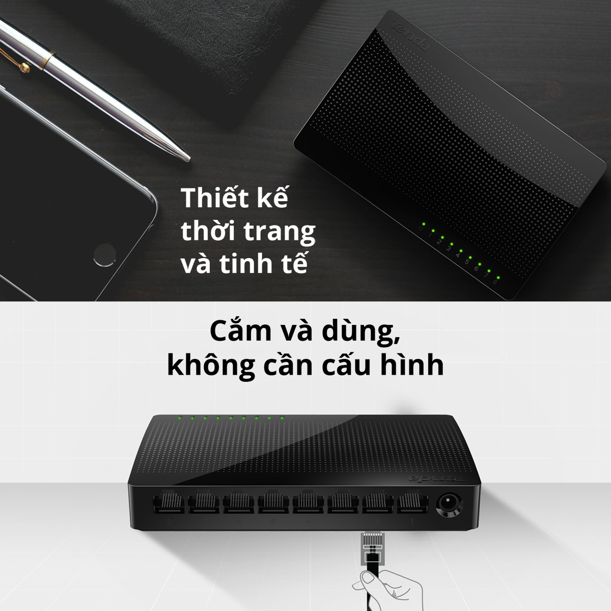 Mô tả Bộ Chia Mạng Switch Để Bàn Tenda SG108 8 Cổng 10/100/1000Mbps - Hàng Chính Hãng - 4