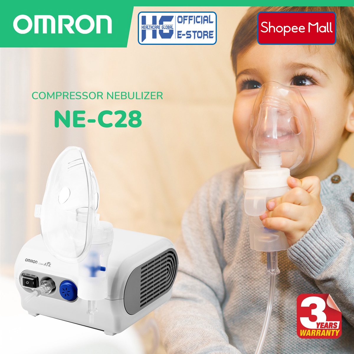 Mô tả Máy Xông Mũi Họng, Khí Dung Omron NE-C28 | Điều Trị Các Bệnh Về Đường Hô Hấp Hiệu Quả - Thương Hiệu Nhật Bản - 4