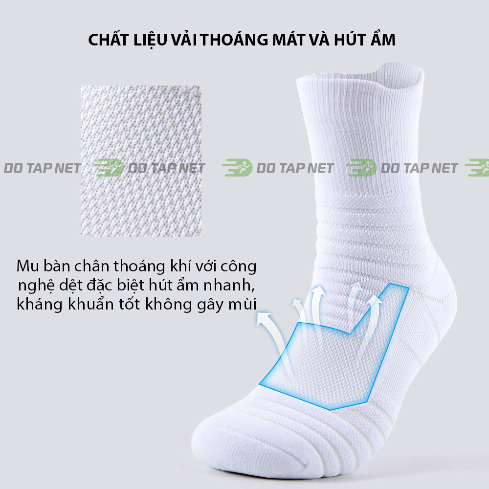 Mô tả Tất Chạy Bộ Thể Thao Cổ Lửng MixSport Chống Trơn Trượt Thấm Mồ Hôi Thoáng Khí - 4
