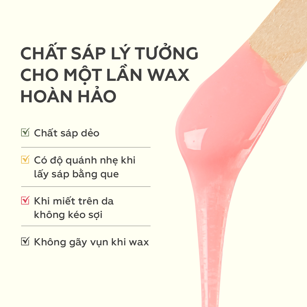 Mô tả Sáp wax lông nóng UMIHA 135G wax sạch lông Nách, Chân Tay, Bikini, Body, phù hợp cho mọi loại da - 2