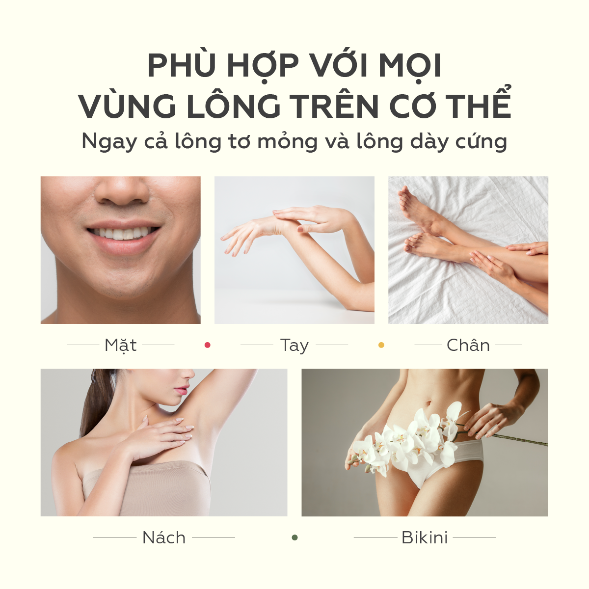 Mô tả Sáp wax lông nóng UMIHA 135G wax sạch lông Nách, Chân Tay, Bikini, Body, phù hợp cho mọi loại da - 3
