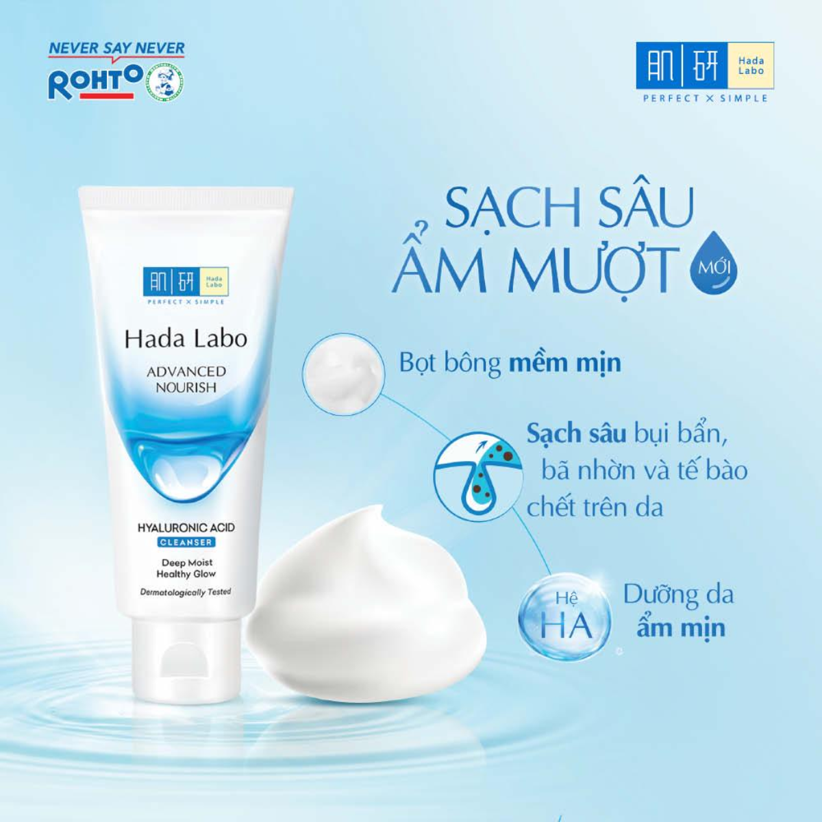 Mô tả Sữa Rửa Mặt Hada Labo Advanced Nourish / Perfect White / Acne Care / Pro Anti Aging Cleanser 80g - Kem Rửa Mặt Dưỡng Ẩm - 1
