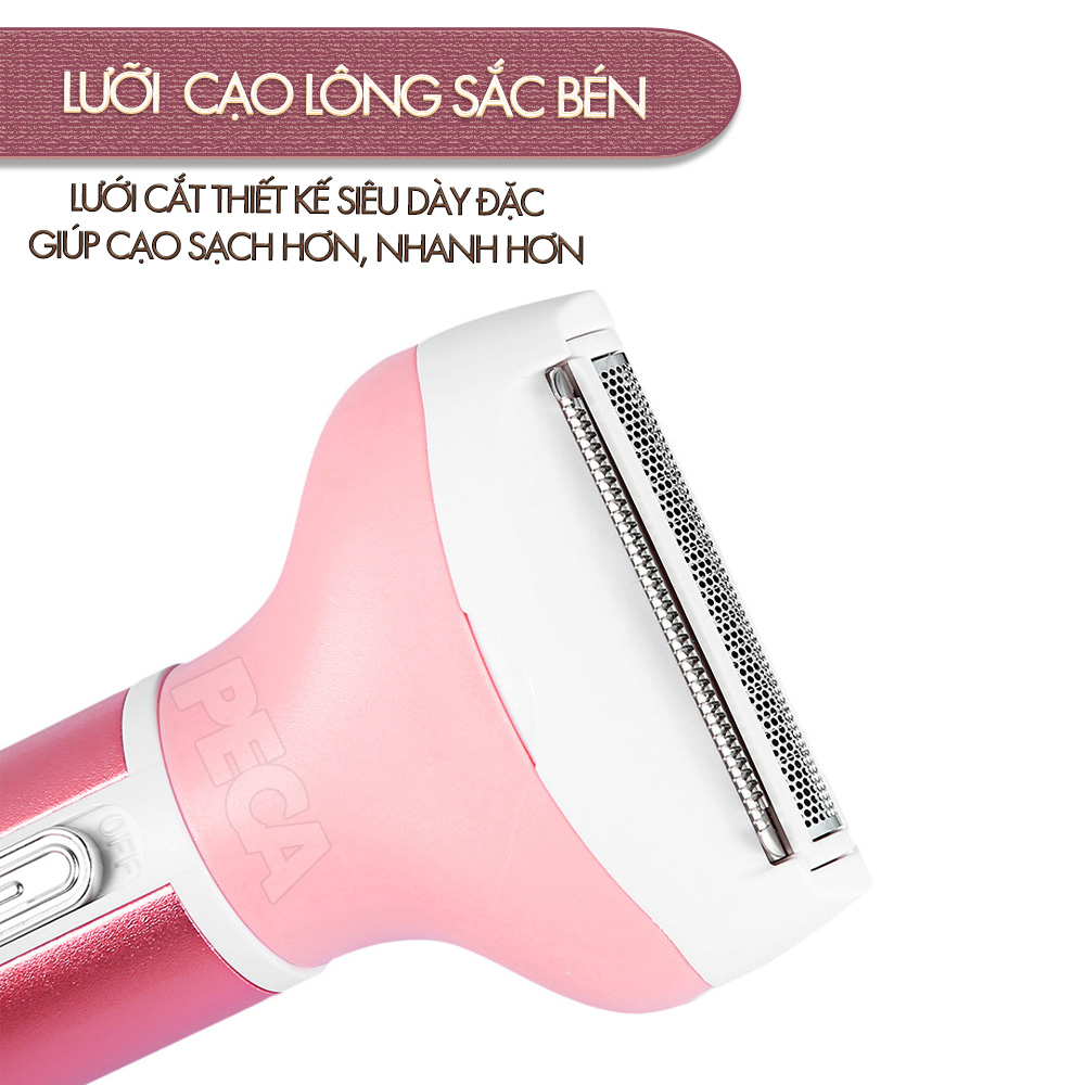 Mô tả Máy tẩy lông 4in1 đa năng mini Kemei KM-6637 chuyên dùng cạo lông toàn thân sử dụng pin sạc tiện lợi - 2