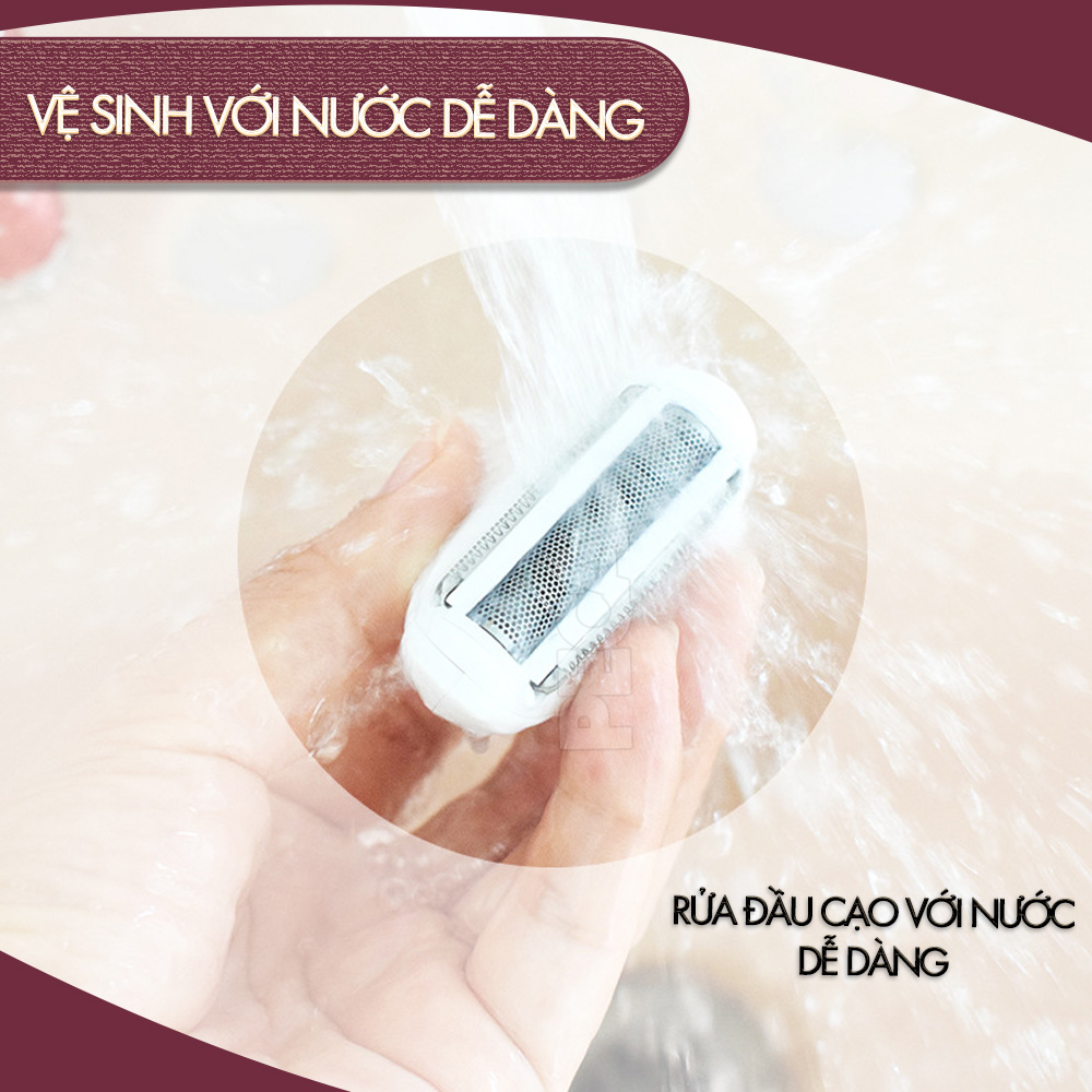 Mô tả Máy tẩy lông 4in1 đa năng mini Kemei KM-6637 chuyên dùng cạo lông toàn thân sử dụng pin sạc tiện lợi - 11