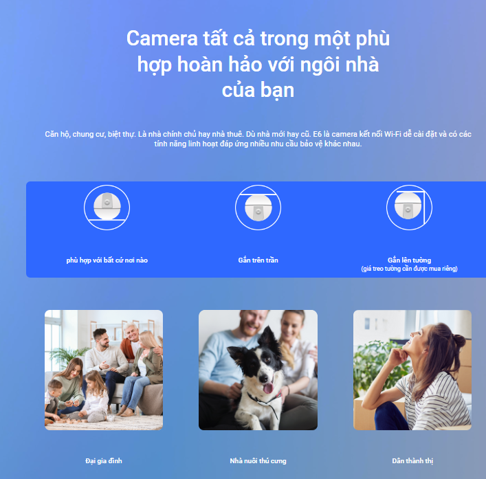 Mô tả Camera WI-FI EZVIZ E6 3K Quay Quét 360 Độ, Phát hiện người và thú cưng, Vẫy tay để tạo cuộc gọi - 3