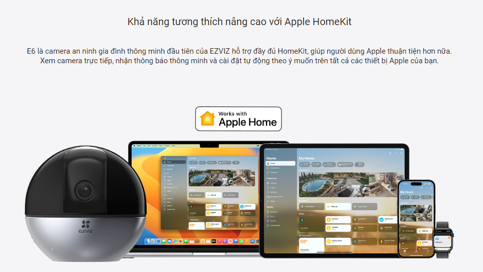 Mô tả Camera WI-FI EZVIZ E6 3K Quay Quét 360 Độ, Phát hiện người và thú cưng, Vẫy tay để tạo cuộc gọi - 9