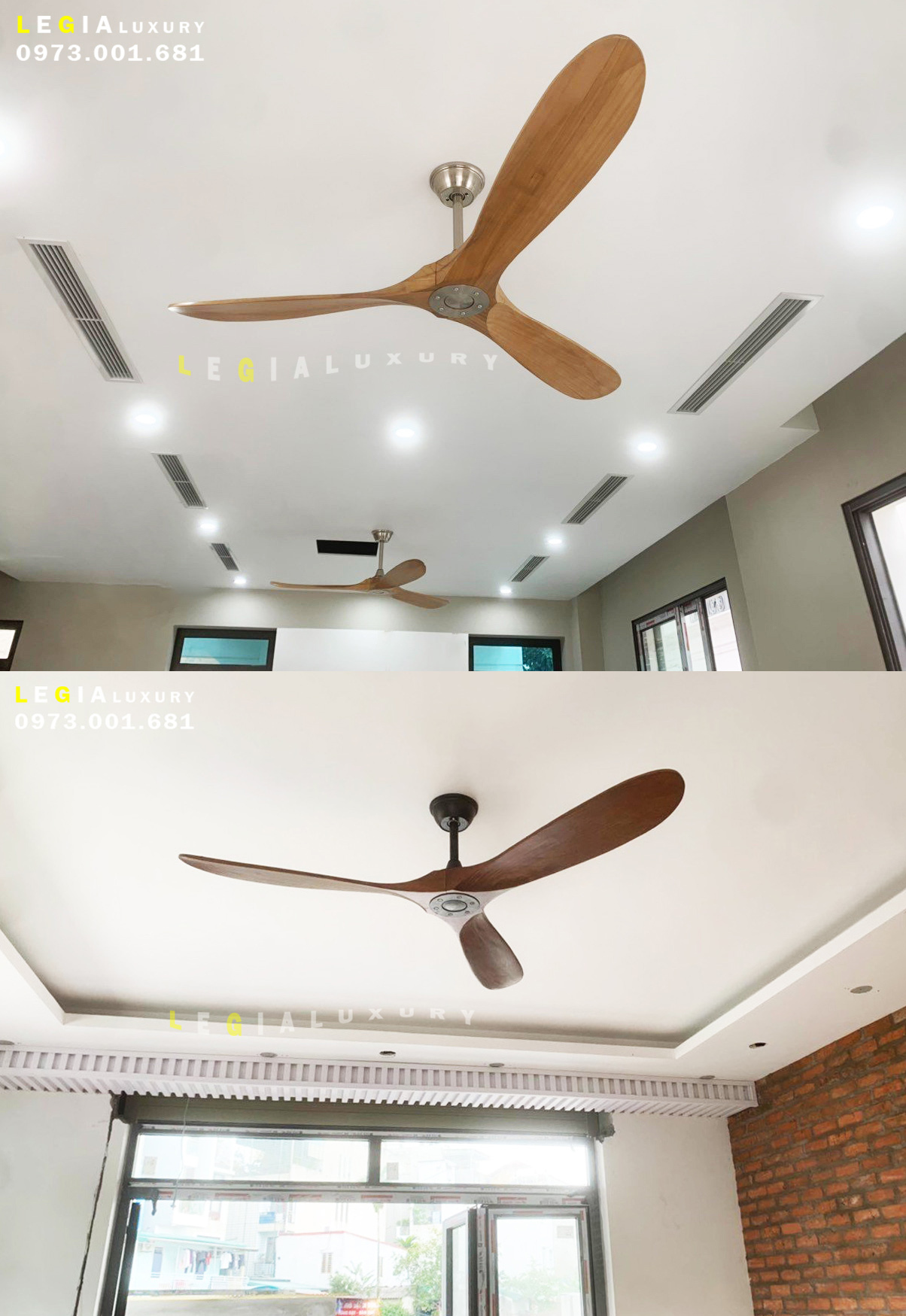 Mô tả Top 6 Mẫu Quạt Trần Cánh Gỗ Đẹp 2024 | Quạt Trần Gió Mạnh Chạy Êm Cánh Gỗ Nguyên Khối Chất Lượng Cao LUXURY - 4