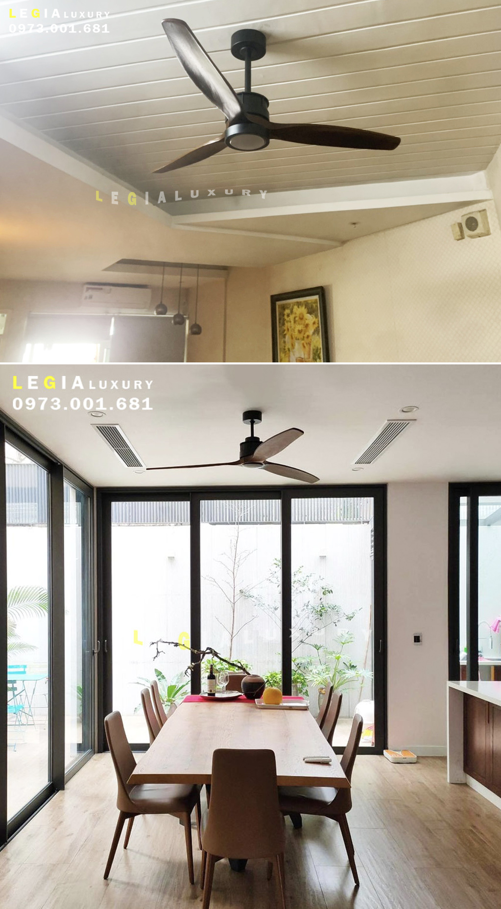 Mô tả Top 6 Mẫu Quạt Trần Cánh Gỗ Đẹp 2024 | Quạt Trần Gió Mạnh Chạy Êm Cánh Gỗ Nguyên Khối Chất Lượng Cao LUXURY - 6