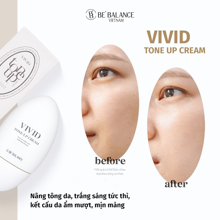 Mô tả Kem Dưỡng Nâng Tông Be'Balance VIVID TONE UP CREAM Làm Trắng và Đẹp Da Skincare 50ml - 2