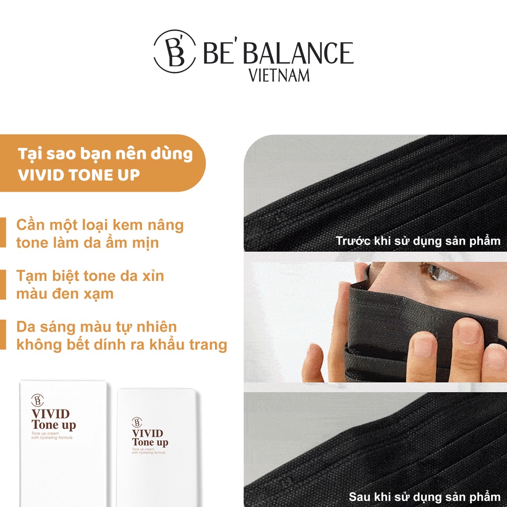 Mô tả Kem Dưỡng Nâng Tông Be'Balance VIVID TONE UP CREAM Làm Trắng và Đẹp Da Skincare 50ml - 3