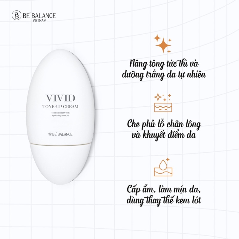 Mô tả Kem Dưỡng Nâng Tông Be'Balance VIVID TONE UP CREAM Làm Trắng và Đẹp Da Skincare 50ml - 4