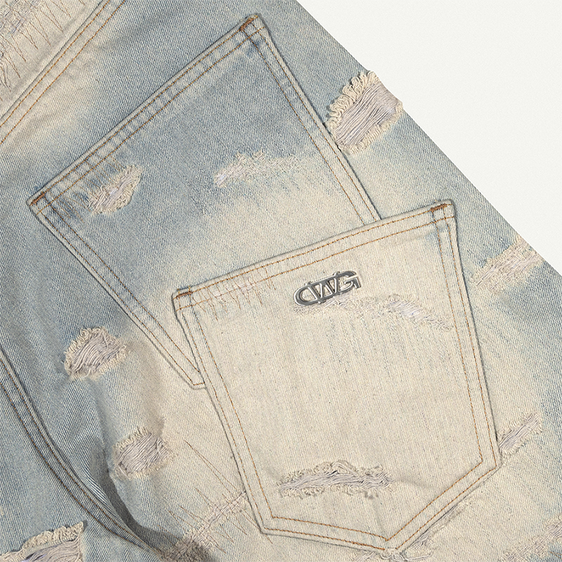 Mô tả QUẦN LỬNG DISTRESSED BAGGY SHORTS / GAMBLE WORLDWIDE - 1