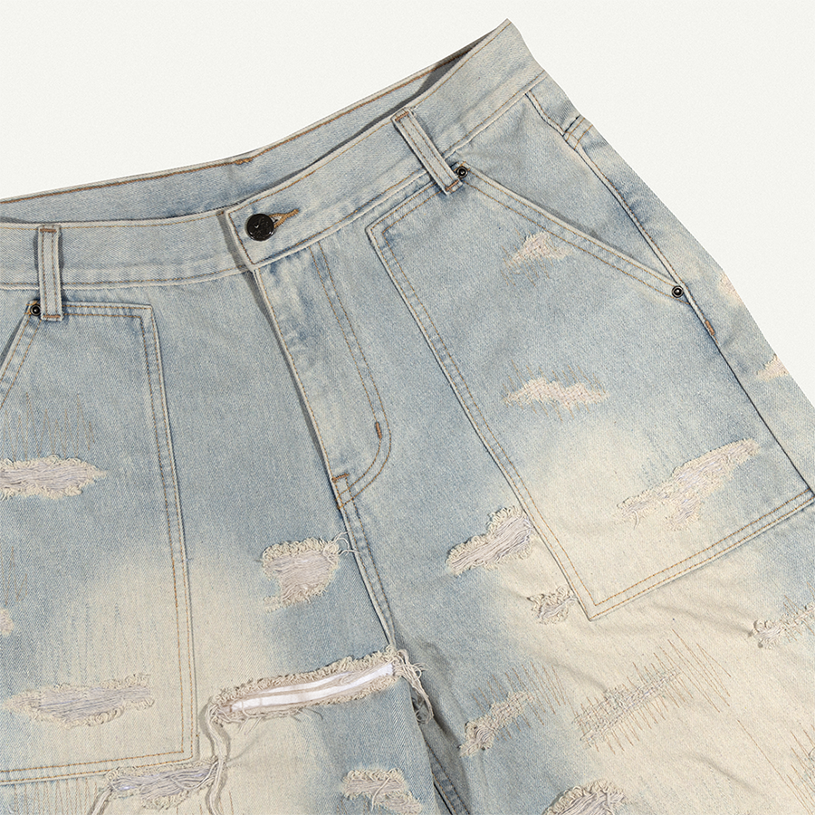 Mô tả QUẦN LỬNG DISTRESSED BAGGY SHORTS / GAMBLE WORLDWIDE - 5