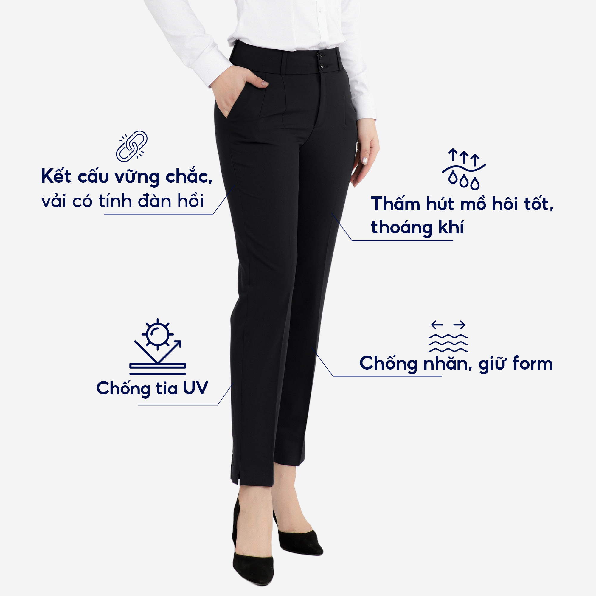 Quần tây nữ QAW2016-R03 nhiều góc chụp