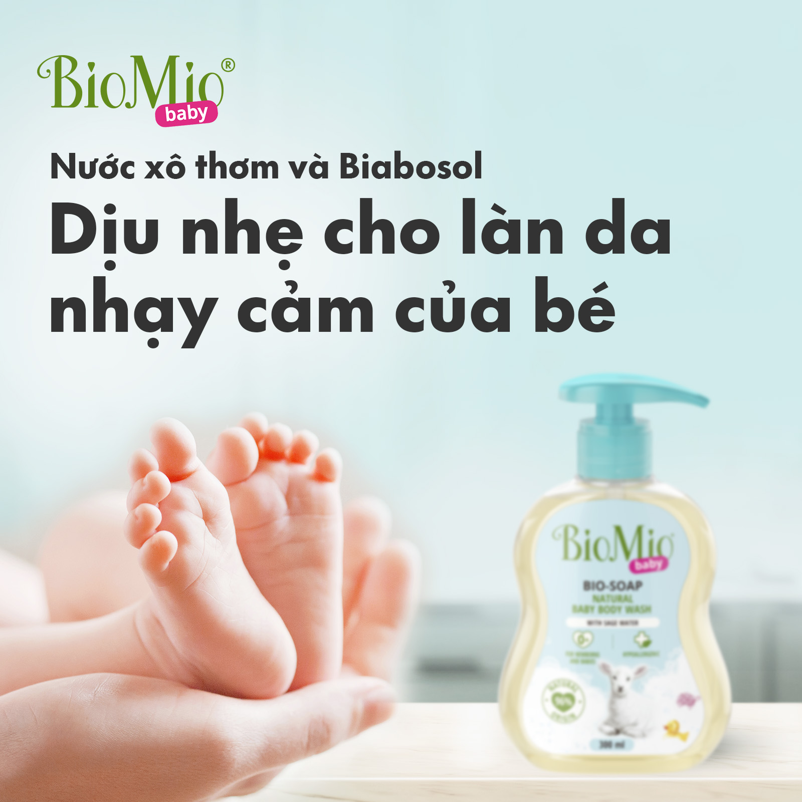 Mô tả Sữa tắm gội hữu cơ cho bé BioMio BIO-SOAP 300ml nước cây xô thơm, không kích ứng, an toàn lành tính - 3