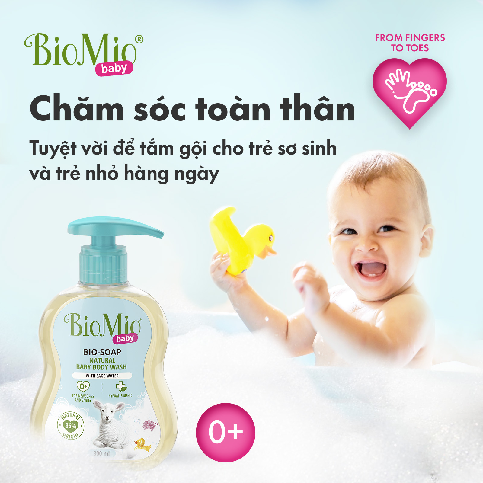 Mô tả Sữa tắm gội hữu cơ cho bé BioMio BIO-SOAP 300ml nước cây xô thơm, không kích ứng, an toàn lành tính - 4