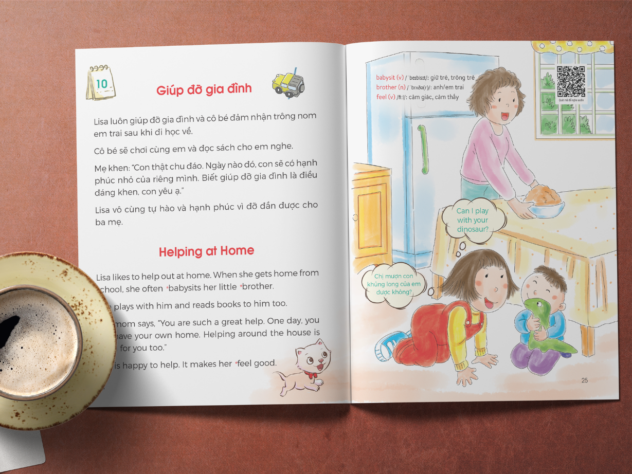 Mô tả Sách song ngữ cho bé One Story A Day 12 tập 365 câu chuyện phát triển trí tuệ và nuôi dưỡng tâm hồn - 3