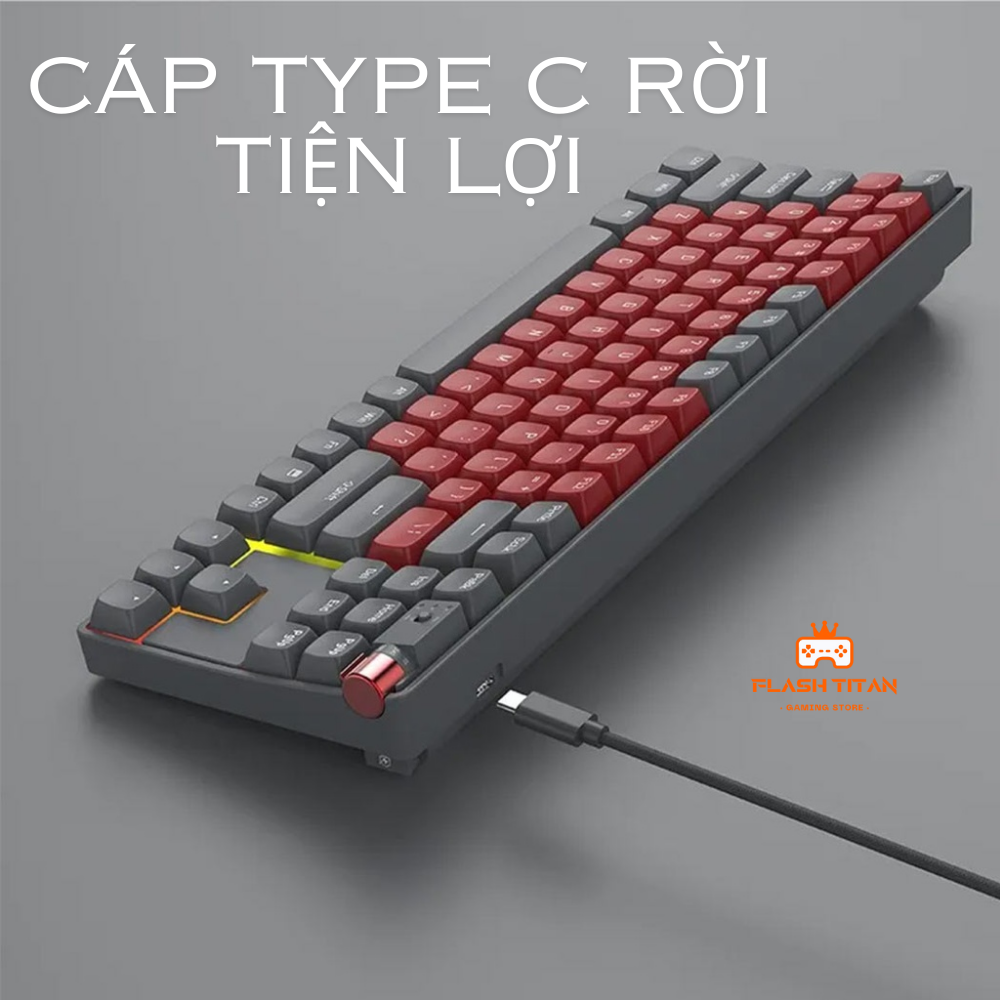 Bàn phím cơ không dây Royal Axe R87 - Hotswap 5 pin - 3 Mode kết nối ...