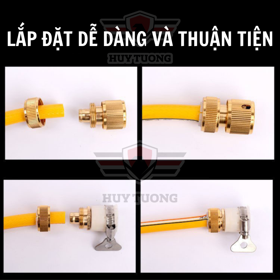 Mô tả Vòi xịt nước tăng áp rửa xe tưới cây, vòi áp suất cao rửa sạch tưới cây trồng - Huy Tưởng - 1