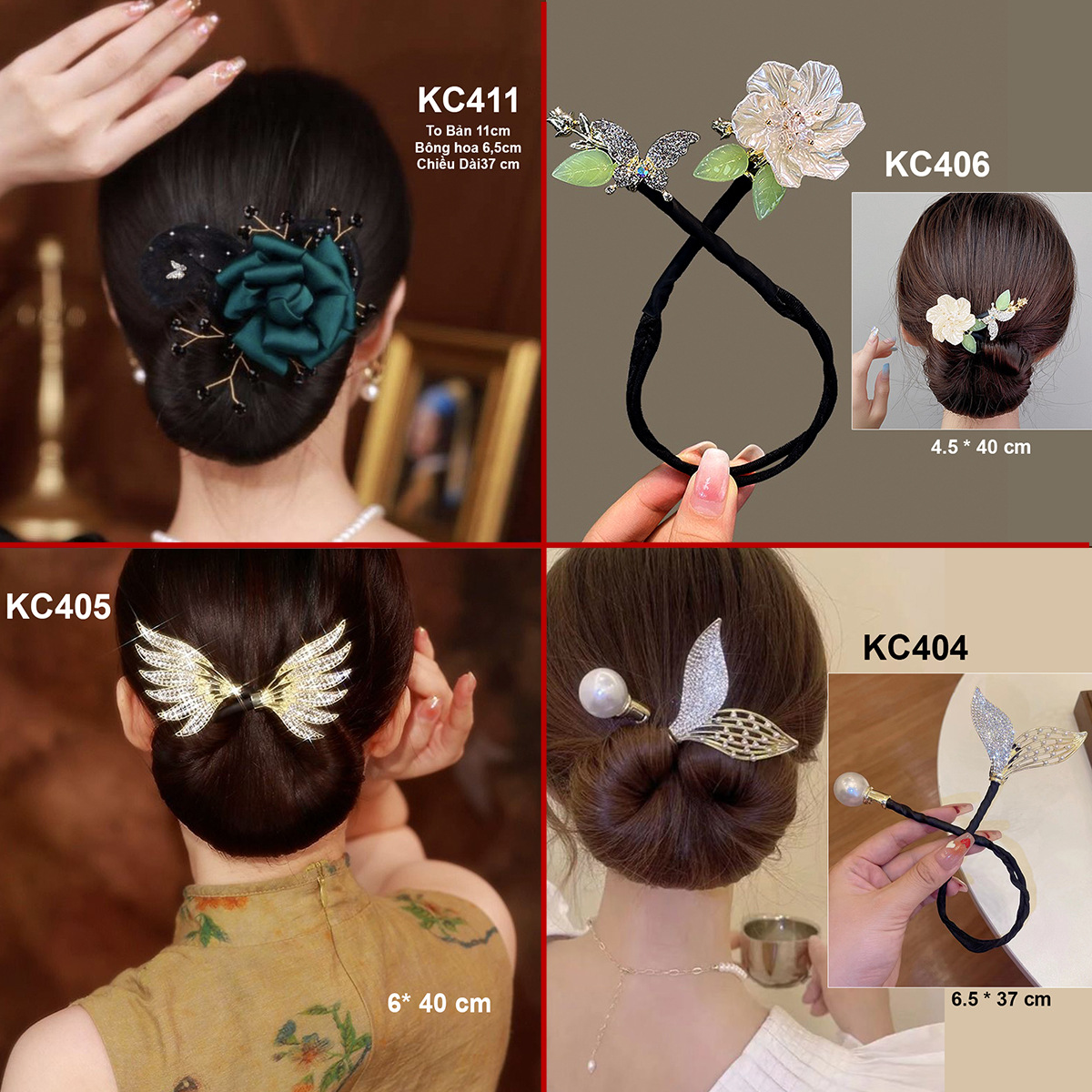 Mô tả GOTI Kẹp Quấn Tóc Búi Dự Tiệc Sang Trọng Quà Cho Nữ 20/10 8/3 Dụng Cụ Tạo Kiểu Búi Tóc Đẹp KC401 - 3