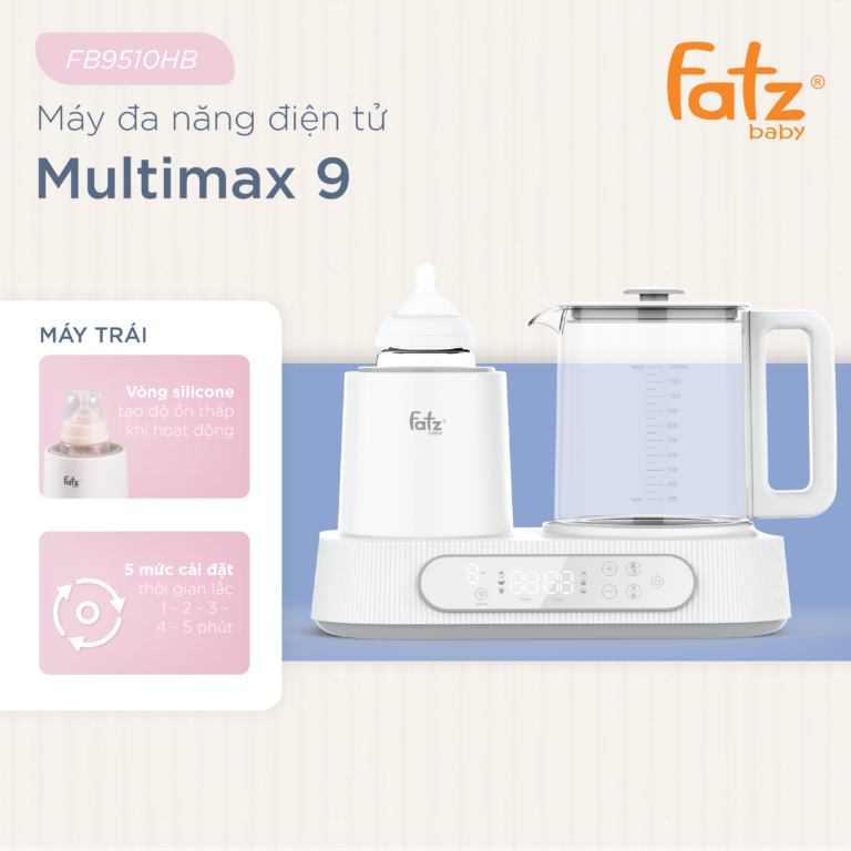 Mô tả Máy đa năng điện tử (Lắc sữa/ Đun & hâm nước pha sữa) Multimax 9 FATZBABY FB9510HB - 3