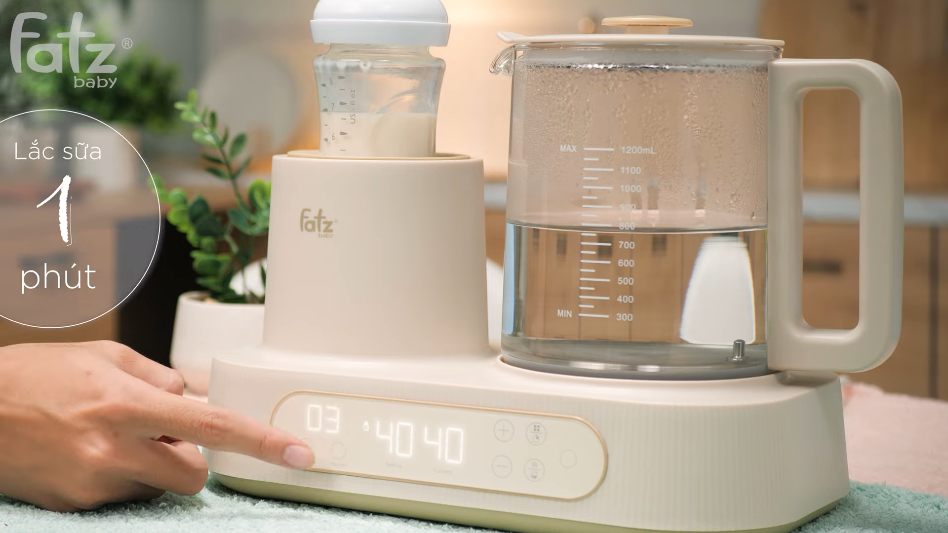 Mô tả Máy đa năng điện tử (Lắc sữa/ Đun & hâm nước pha sữa) Multimax 9 FATZBABY FB9510HB - 2