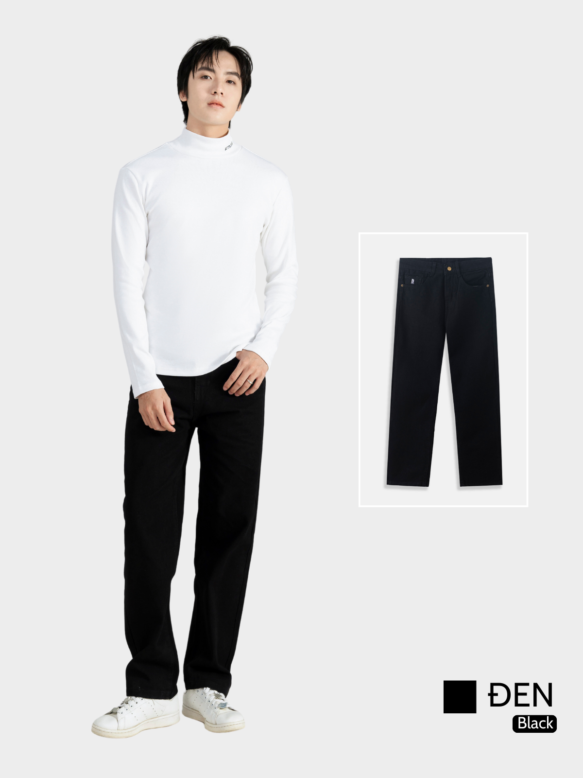 Quần jean ống rộng ARMCEO J03 màu xanh