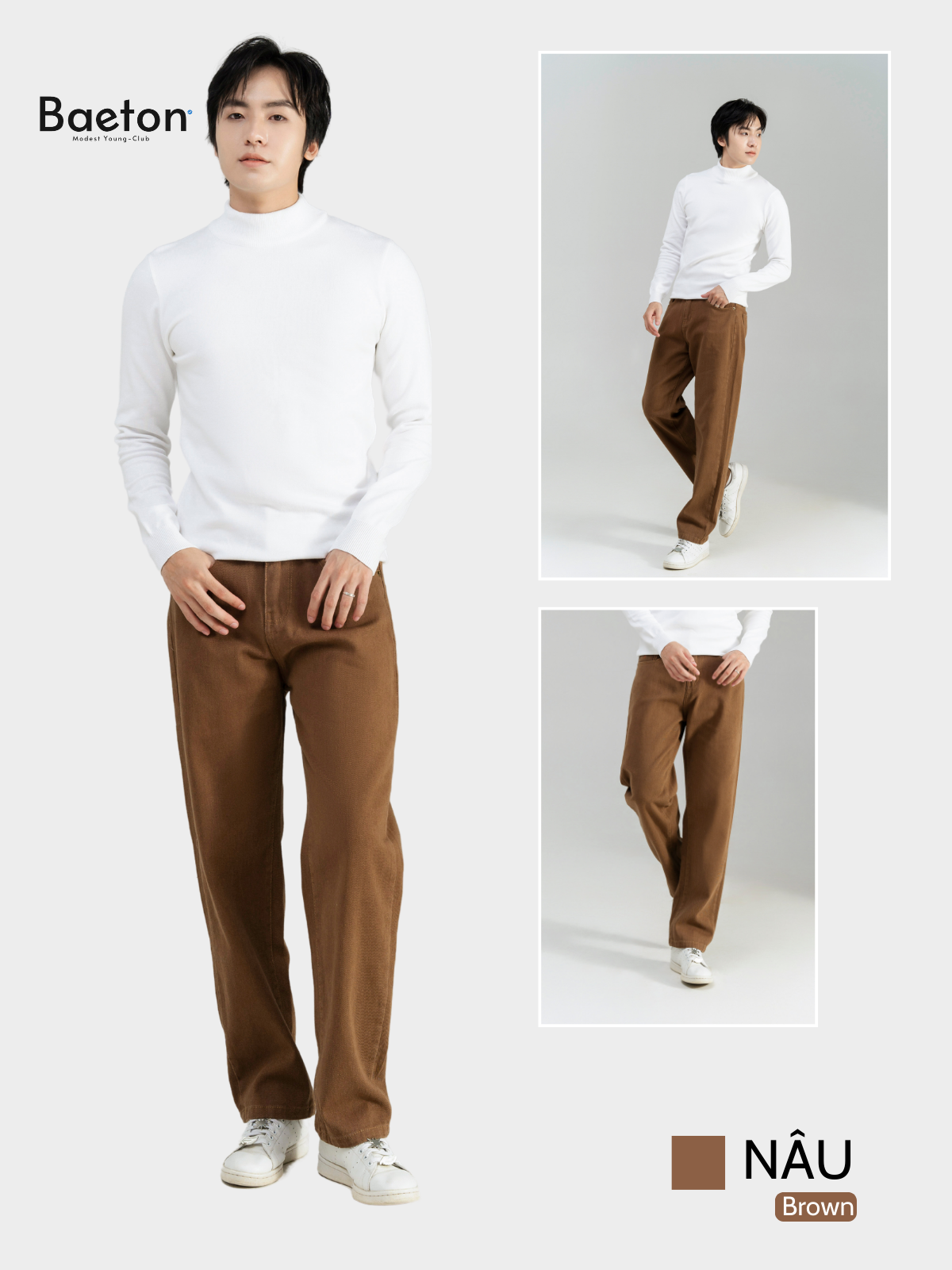 Quần jean ống rộng ARMCEO J03 màu đen