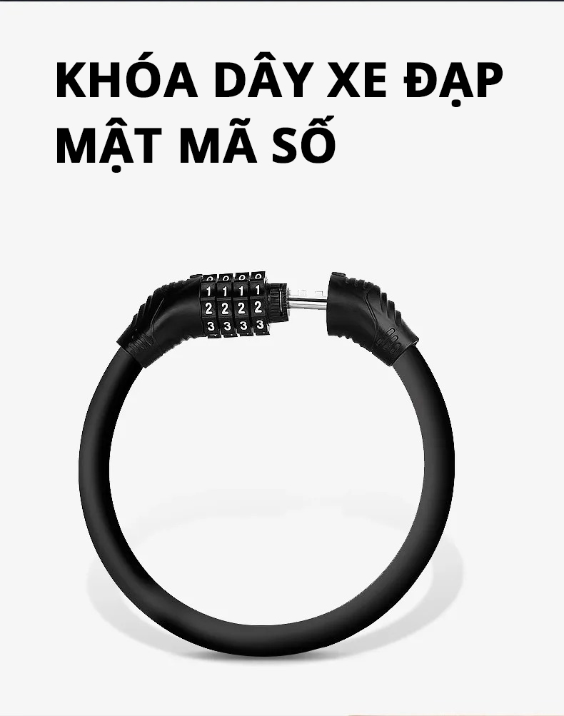 Mô tả Khóa Dây Xe Đạp Cleacco – Boro Sport | Lõi Thép Chống Cắt – Mật Mã 4 Số – Bảo Hành 12 Tháng | Mẫu Mới 2025 - 1