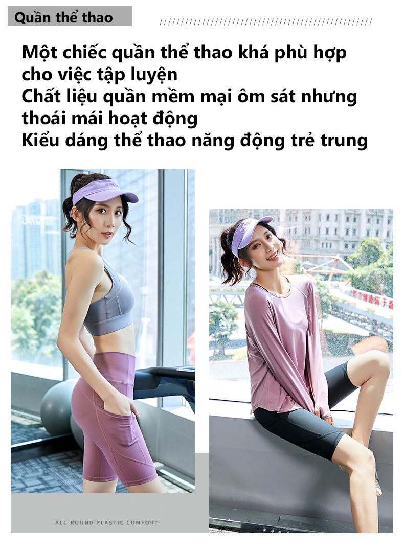Mô tả Quần Legging Nữ Lửng Bảo Hành 12 Tháng Quần Yoga Nữ Chất Vải Dệt Thoáng Mát Co Giãn 4 Chiều Cleacco QLNL Boro Sport - 2