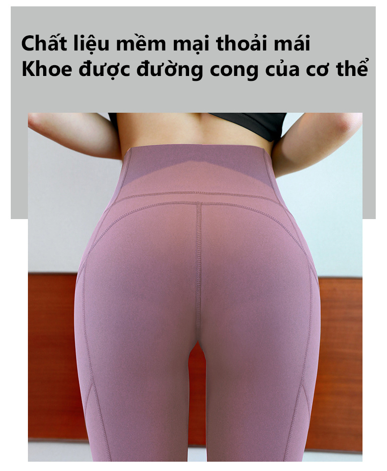 Mô tả Quần Legging Nữ Lửng Bảo Hành 12 Tháng Quần Yoga Nữ Chất Vải Dệt Thoáng Mát Co Giãn 4 Chiều Cleacco QLNL Boro Sport - 3