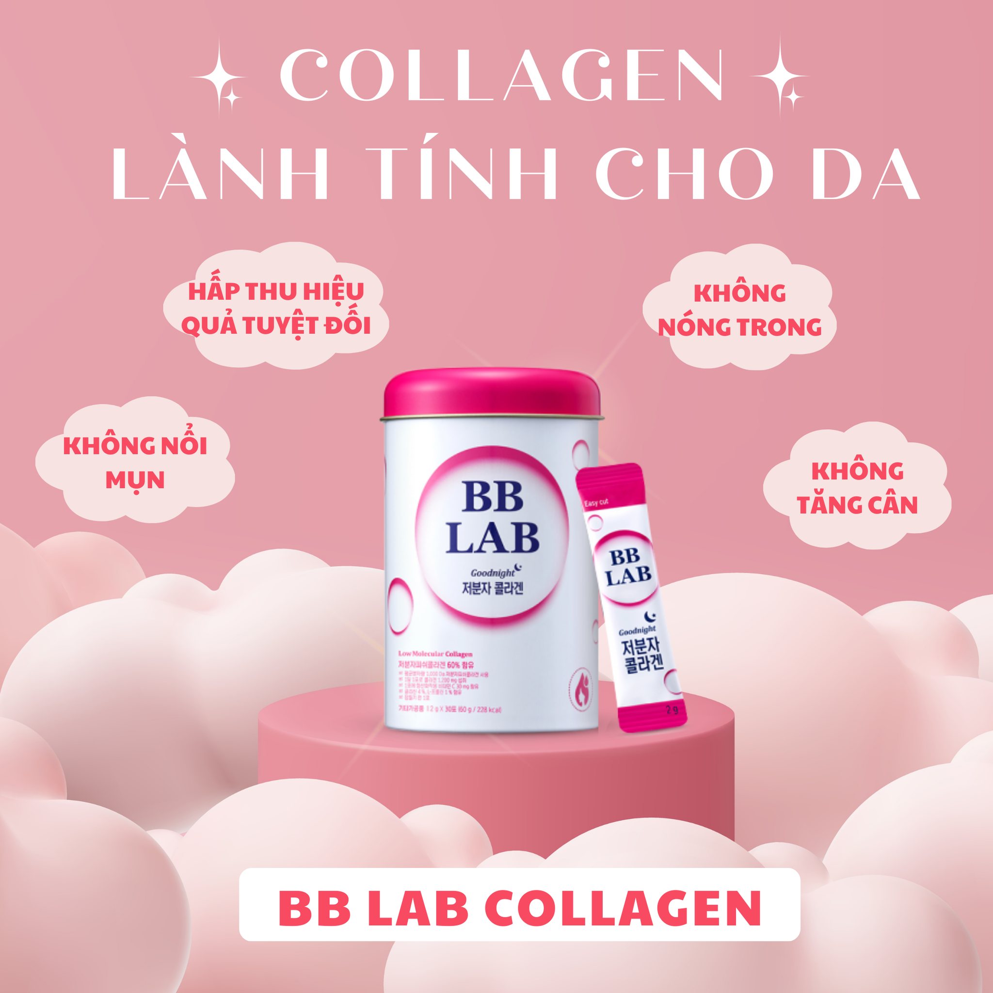 Mô tả Bột Uống Collagen BB LAB Low Molecular Collagen Chậm Lão Hóa Da, Sáng Da Căng Bóng, Giảm Nếp Nhăn, Mờ Nám 30 Gói/Hộp - 7