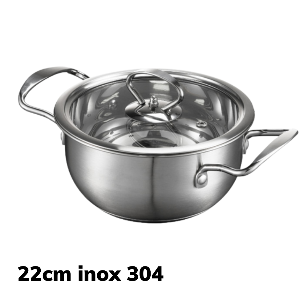 Mô tả Bộ 2 nồi Inox 304 đáy từ 5 lớp siêu bền Daelux 18+22cm DXSP-GS2 không kén bếp - 2