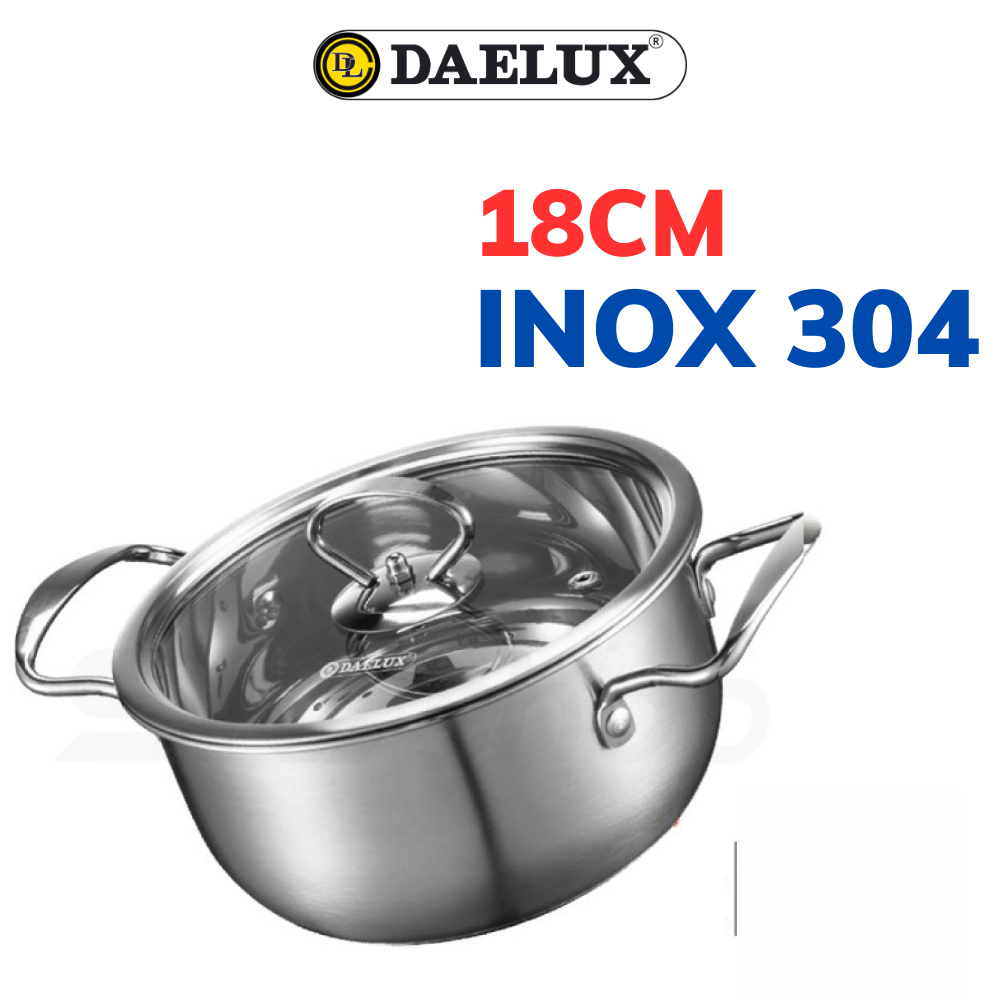 Mô tả Bộ 2 nồi Inox 304 đáy từ 5 lớp siêu bền Daelux 18+22cm DXSP-GS2 không kén bếp - 6