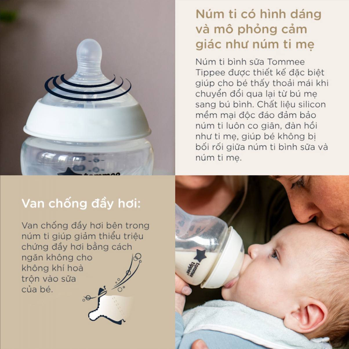 Mô tả Bình Sữa PP Ty Siêu Mềm Tự Nhiên Tommee Tippee Natural Start 150ml, 260ml, 340ml, Cho Bé Từ Sơ Sinh - 5