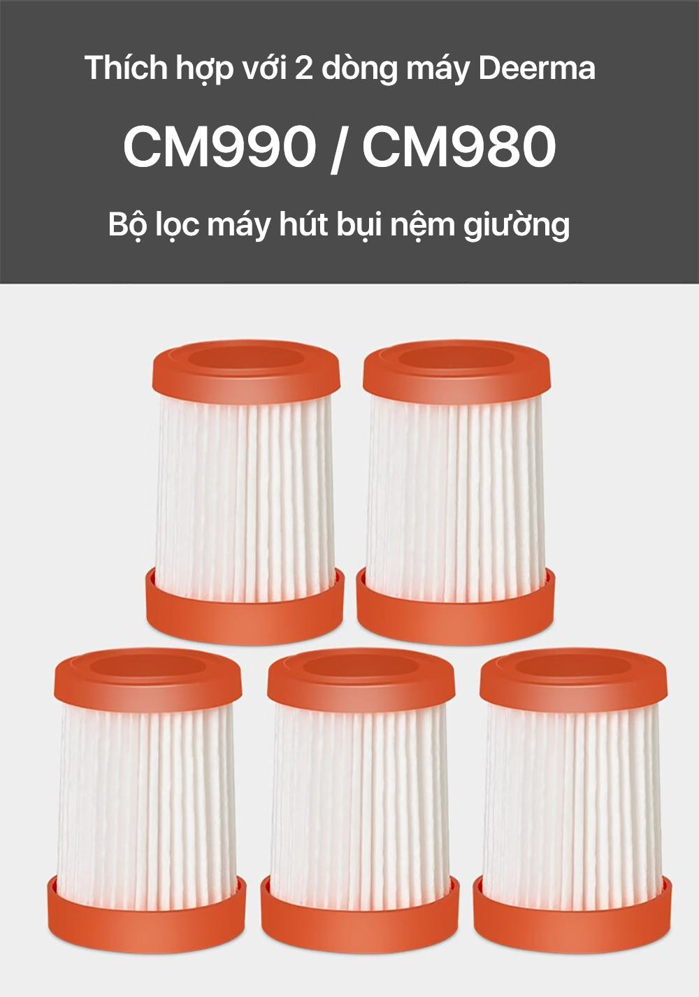 Mô tả Bộ lọc HEPA thay thế cho máy hút bụi giường nệm Deerma CM980 - 1