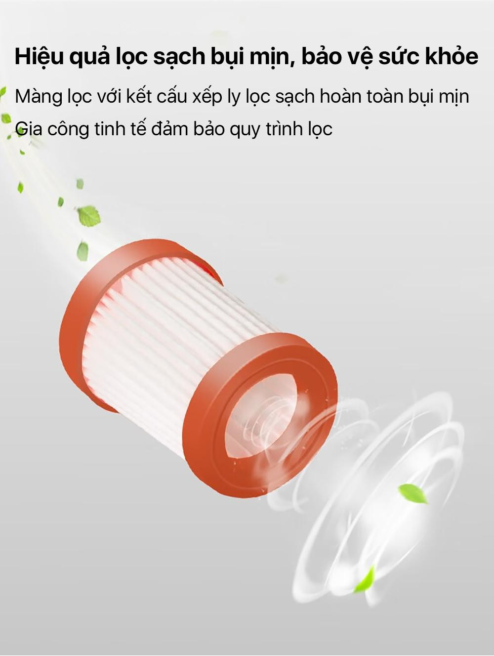 Mô tả Bộ lọc HEPA thay thế cho máy hút bụi giường nệm Deerma CM980 - 5