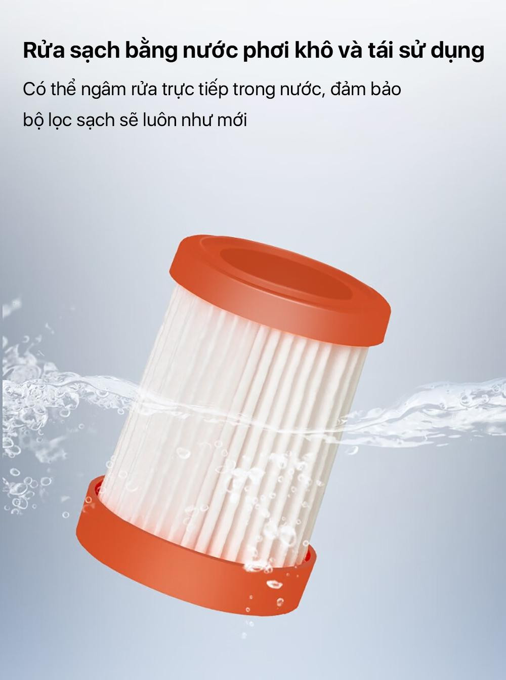 Mô tả Bộ lọc HEPA thay thế cho máy hút bụi giường nệm Deerma CM980 - 3