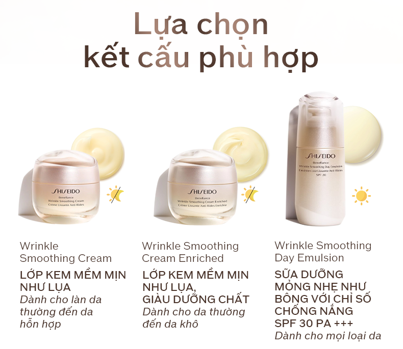 Mô tả Kem dưỡng da chống lão hóa Shiseido Benefiance Wrinkle Smoothing Cream 50ml - 4